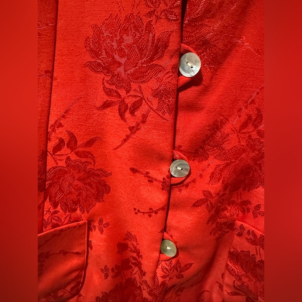 Women Of The Wild West Vintage Rare One Of A Kind Red Blazer Jacket Size Medium - Picture 4 of 4